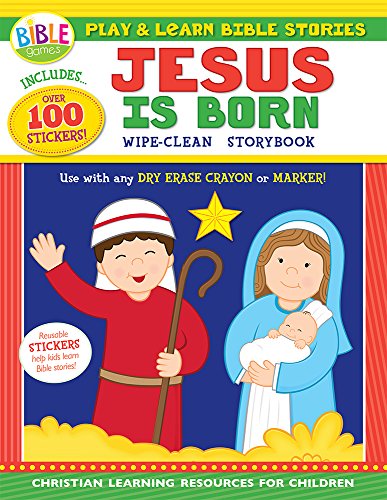 Beispielbild fr Play and Learn Bible Stories: Jesus Is Born: Wipe-Clean Storybook (I'm Learning the Bible Activity Book) zum Verkauf von HPB-Red
