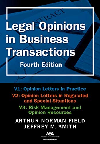 Stock image for Legal Opinions in Business Transactions, Fourth Edition for sale by Mispah books