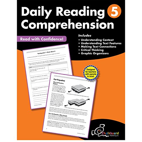 9781634459822: Daily Reading Comprehension Grade 5 (Chalkboard Publishing Workbooks)