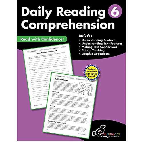 9781634459839: Daily Reading Comprehension Grade 6 (Chalkboard Publishing Workbooks)