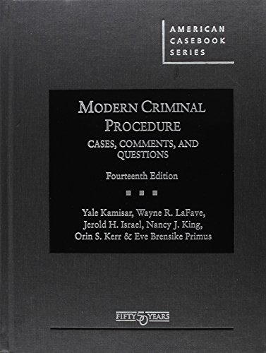 Beispielbild fr Modern Criminal Procedure, Cases, Comments, & Questions (American Casebook Series) zum Verkauf von SecondSale