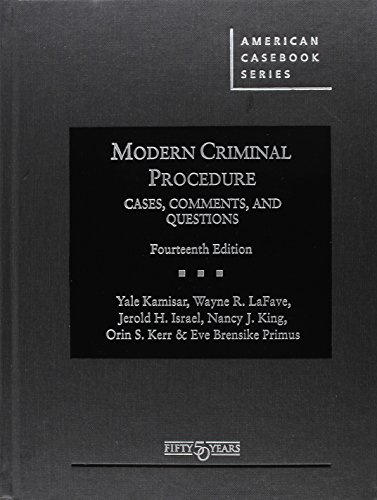 Imagen de archivo de Modern Criminal Procedure, Cases, Comments, & Questions (American Casebook Series) a la venta por SecondSale