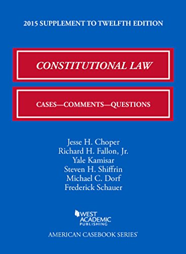 Beispielbild fr Constitutional Law: Cases, Comments, and Questions, 2015 Supplement (American Casebook Series) zum Verkauf von Letusbegin