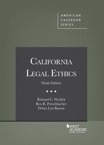 Beispielbild fr California Legal Ethics zum Verkauf von TextbookRush