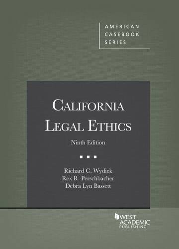 Imagen de archivo de California Legal Ethics a la venta por TextbookRush