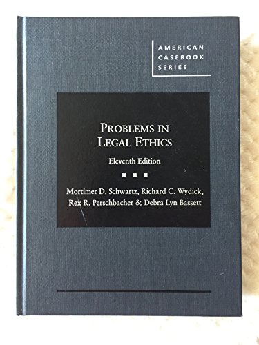 Beispielbild fr Problems in Legal Ethics (American Casebook Series) zum Verkauf von BooksRun