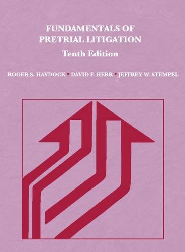 Beispielbild fr Fundamentals of Pretrial Litigation (Coursebook) zum Verkauf von GF Books, Inc.