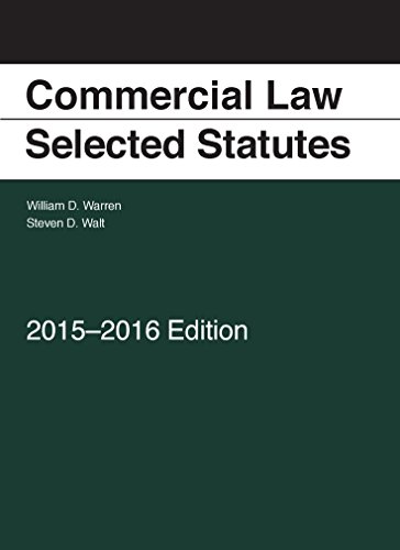Stock image for Commercial Law: Selected Statutes, 2015-2016 for sale by Irish Booksellers