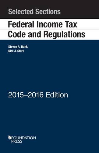Stock image for Selected Sections Federal Income Tax Code and Regulations : 2015-2016 for sale by Better World Books