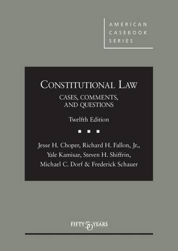 Beispielbild fr Constitutional Law: Cases Comments and Questions,12th - CasebookPlus (American Casebook Series) zum Verkauf von SecondSale