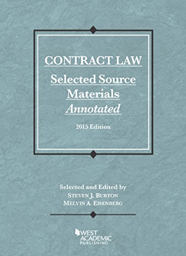 Beispielbild fr Contract Law, Selected Source Materials Annotated zum Verkauf von Better World Books