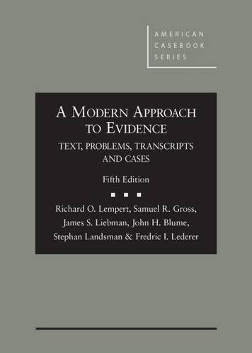 9781634595858: A Modern Approach to Evidence: Text, Problems, Transcripts and Cases Casebookplus