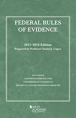 Beispielbild fr Federal Rules of Evidence : 2015-2016 with Evidence Map zum Verkauf von Better World Books