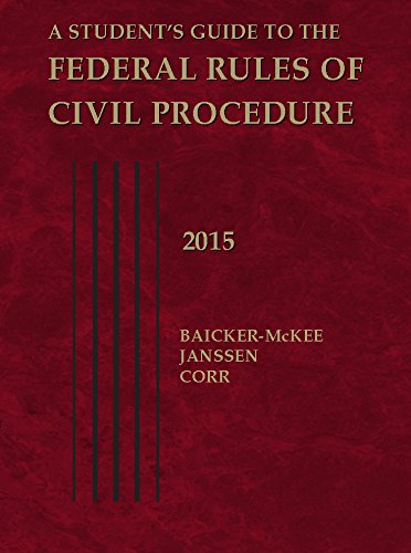 Stock image for A Student's Guide to the Federal Rules of Civil Procedure for sale by Better World Books