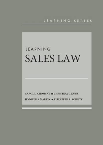 Beispielbild fr Learning Sales Law zum Verkauf von Better World Books