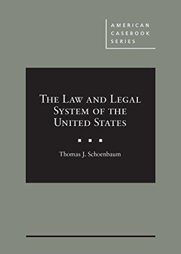 Stock image for The Law and Legal System of the United States (American Casebook Series) for sale by HPB-Red
