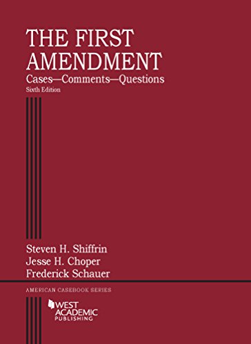 Beispielbild fr The First Amendment, Cases  Comments  Questions (American Casebook Series) zum Verkauf von BooksRun