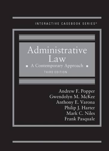 Beispielbild fr Administrative Law: A Contemporary Approach (Interactive Casebook Series) zum Verkauf von SecondSale