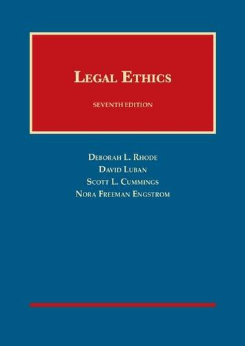 Imagen de archivo de Legal Ethics (University Casebook Series) a la venta por HPB-Red