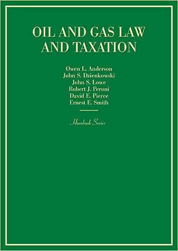 Beispielbild fr Oil and Gas Law and Taxation (Hornbooks) zum Verkauf von HPB-Red