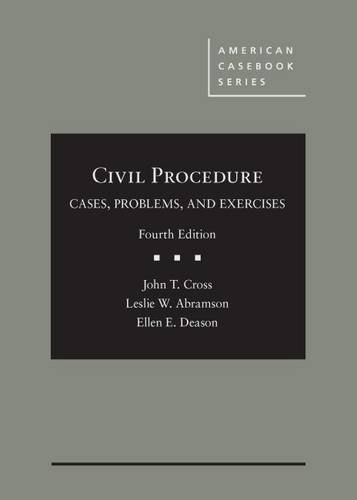 Beispielbild fr Civil Procedure: Cases, Problems, and Exercises (American Casebook Series) zum Verkauf von BooksRun