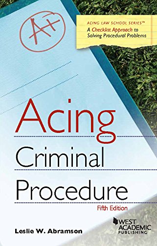 Beispielbild fr Acing Criminal Procedure (Acing Series) zum Verkauf von BooksRun