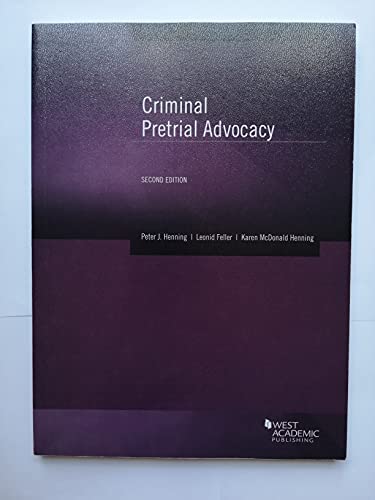 Stock image for Criminal Pretrial Advocacy for sale by David's Books