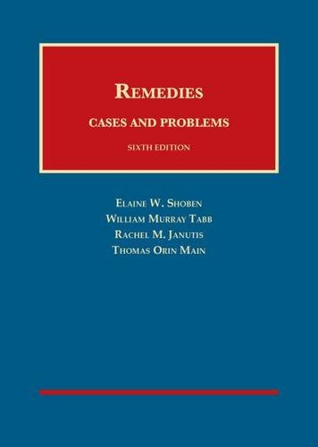Beispielbild fr Remedies, Cases and Problems (University Casebook Series) zum Verkauf von SecondSale
