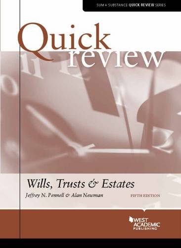 Stock image for Quick Review of Wills, Trusts, and Estates (Quick Reviews) for sale by Textbooks_Source