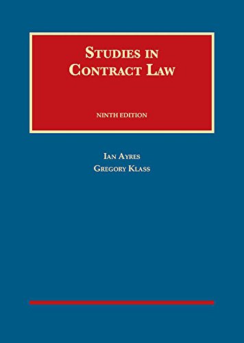 9781634603256: Studies in Contract Law (University Casebook Series)