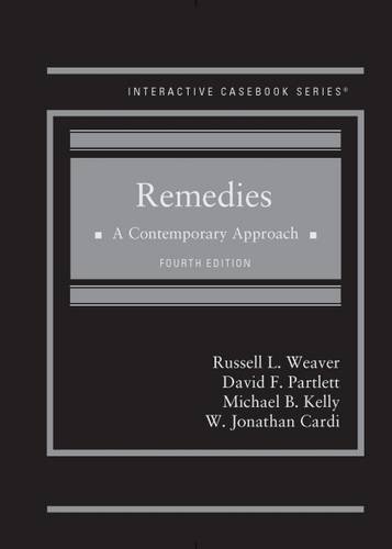 Imagen de archivo de Remedies, a Contemporary Approach a la venta por Better World Books