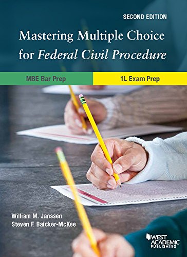 9781634604659: Mastering Multiple Choice for Federal Civil Procedure Mbe Bar Prep and 1l Exam Prep