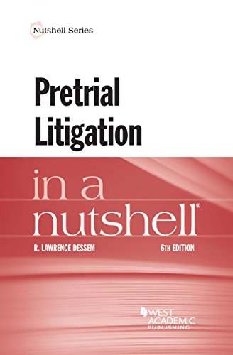 Stock image for Pretrial Litigation in a Nutshell (Nutshells) for sale by Irish Booksellers