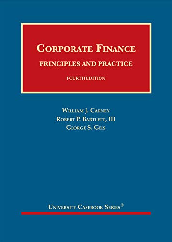 Stock image for Corporate Finance, Principles and Practice (University Casebook Series) for sale by BooksRun