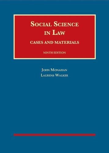 Stock image for Social Science in Law, Cases and Materials (University Casebook Series) for sale by HPB-Red