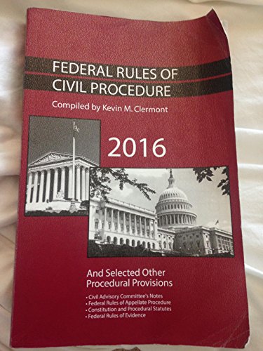9781634605625: Federal Rules of Civil Procedure and Selected Other Procedural Provisions 2016