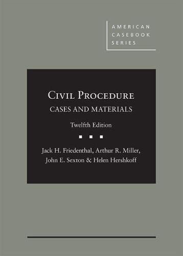 9781634605847: Civil Procedure: Cases and Materials (American Casebook Series)