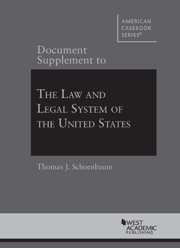 Beispielbild fr Document Supplement to The Law and Legal System of the United States zum Verkauf von THE SAINT BOOKSTORE