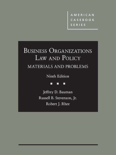 Stock image for Business Organizations Law and Policy: Materials and Problems (American Casebook Series) for sale by ThriftBooks-Atlanta