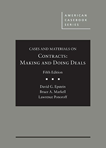 Beispielbild fr Cases and Materials on Contracts, Making and Doing Deals zum Verkauf von Better World Books