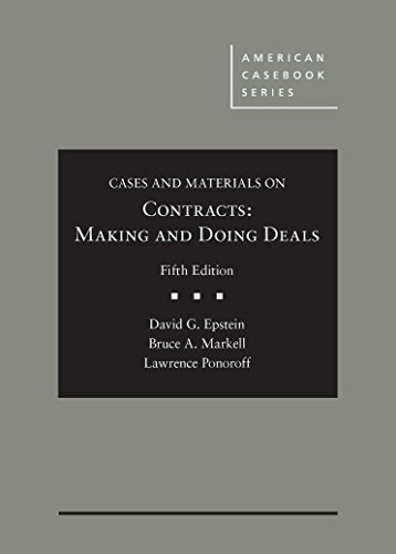 Stock image for Cases and Materials on Contracts, Making and Doing Deals (American Casebook Series) for sale by HPB-Red