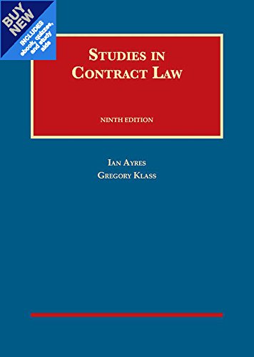 Beispielbild fr Studies in Contract Law (University Casebook Series) zum Verkauf von BooksRun