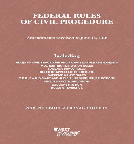 Beispielbild fr Federal Rules of Civil Procedure zum Verkauf von BookHolders