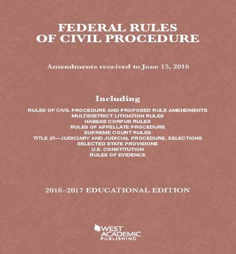 9781634607445: Federal Rules of Civil Procedure 2016