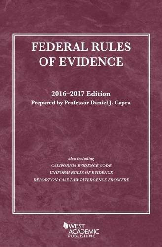 Beispielbild fr Federal Rules of Evidence zum Verkauf von Better World Books