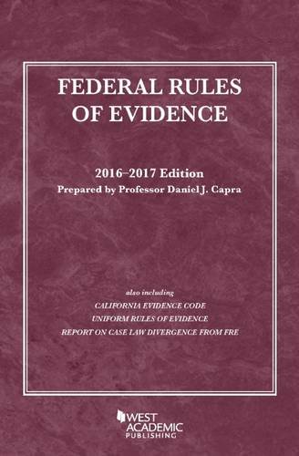 9781634607476: Federal Rules of Evidence 2016