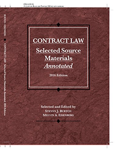 Beispielbild fr Contract Law, Selected Source Materials Annotated (Selected Statutes) zum Verkauf von BooksRun