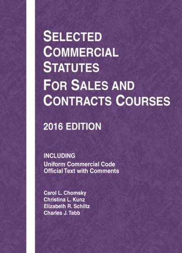 Beispielbild fr Selected Commercial Statutes for Sales and Contracts Courses (Selected Statutes) zum Verkauf von BooksRun