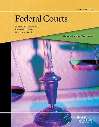 Beispielbild fr Black Letter Outline on Federal Courts (Black Letter Outlines) zum Verkauf von BooksRun
