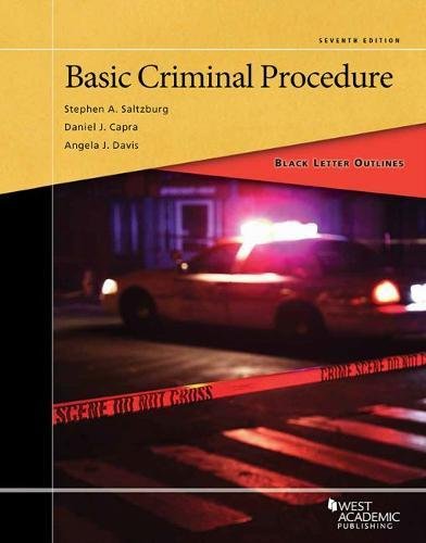 Imagen de archivo de Black Letter Outline on Basic Criminal Procedure (Black Letter Outlines) a la venta por SecondSale